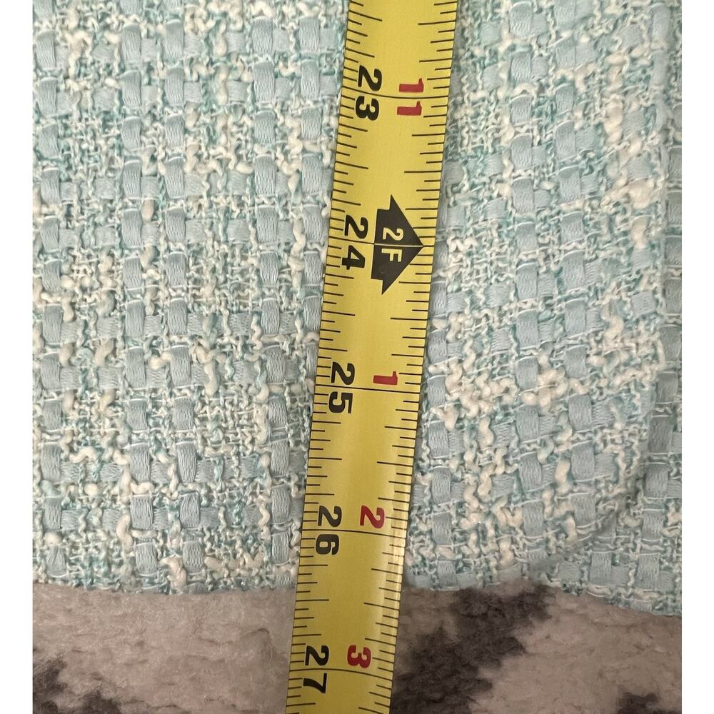 TALBOTS Women's Aqua Blue Luxe Tweed Tailored Career Blazer Jacket - Picture 14 of 14